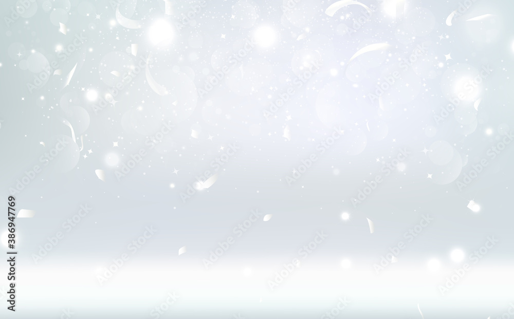 Snow background, White stars sparkle and shimmer celebration vector illustration Snow background, White stars sparkle and shimmer celebration vector illustration