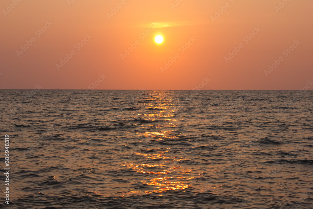 Sunset over the sea Sunset over the sea