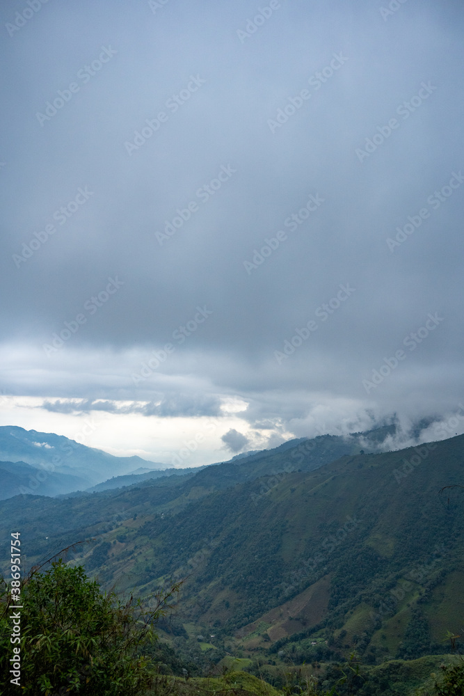 clouds over mountain