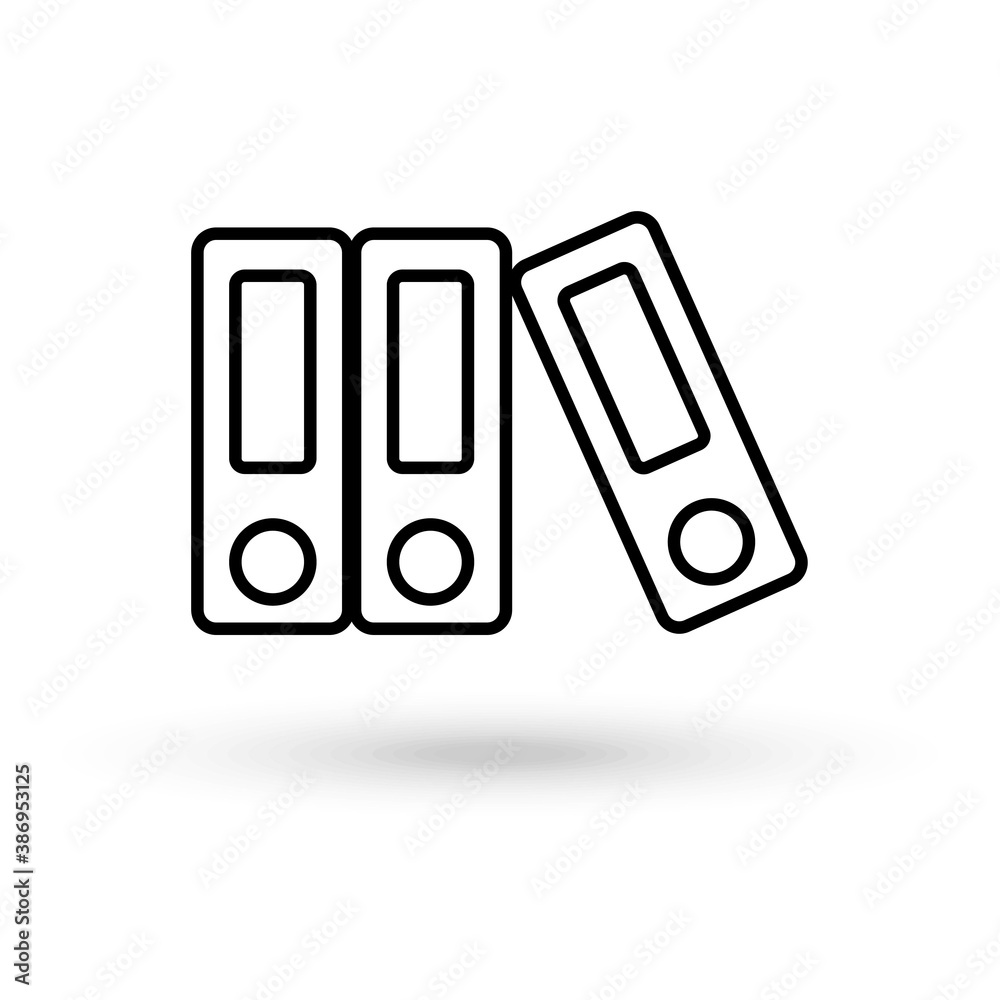 File Folder Thin Line Vector Design Icon File Folder Thin Line Vector Design Icon