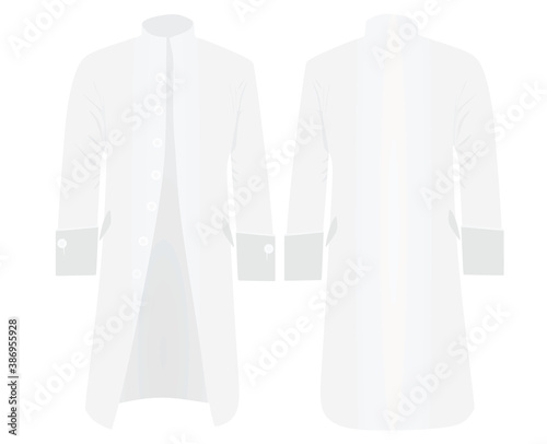 White retro coat. vector illustration