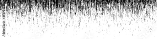 Abstract glitch background. Halftone pattern with noise effect. Broken computer code. Black vector texture.