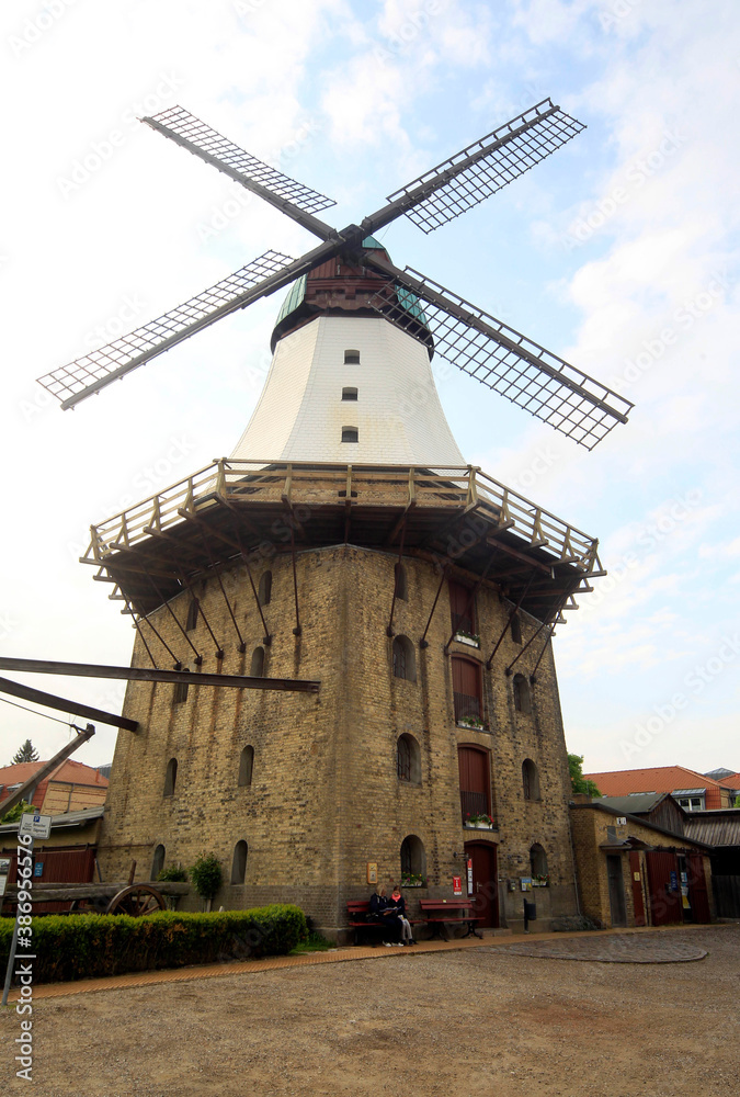 historical Windmill in Kappeln, Schleswig-Holstein, Germany, Europe