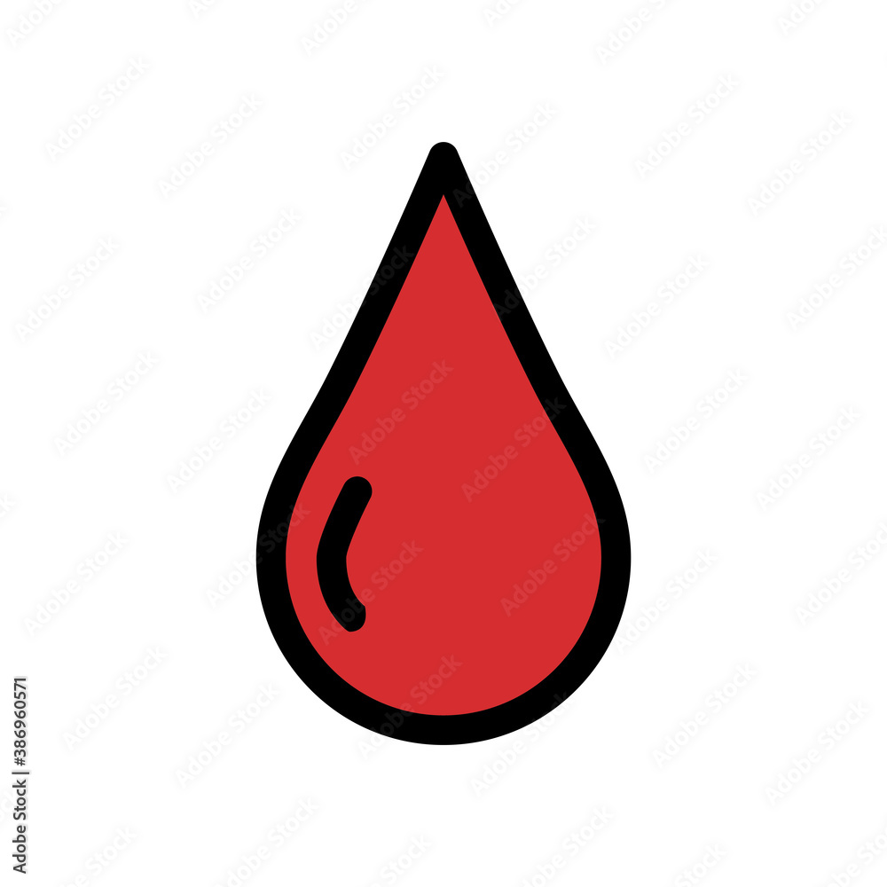 Fototapeta premium Blood Icon Color Design Vector Template Illustration