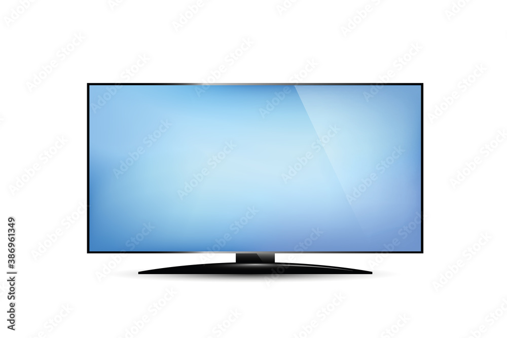 tv with blank screen isolated on white vector illustration EPS10