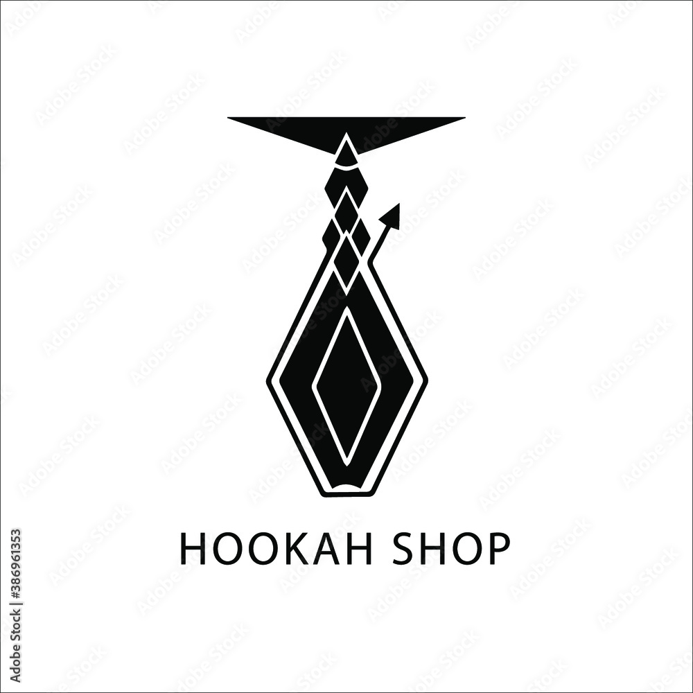 Hookah logo simple illustration. Design, icon, drawing Hookah logo simple illustration. Design, icon, drawing
