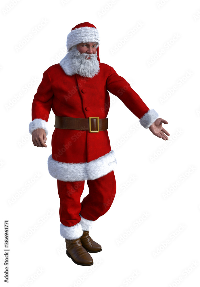 Illustration of Santa Claus with his hand out isolated on a white background. Illustration of Santa Claus with his hand out isolated on a white background.