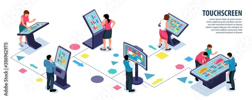 Interactive Touchscreen Users Infographics
