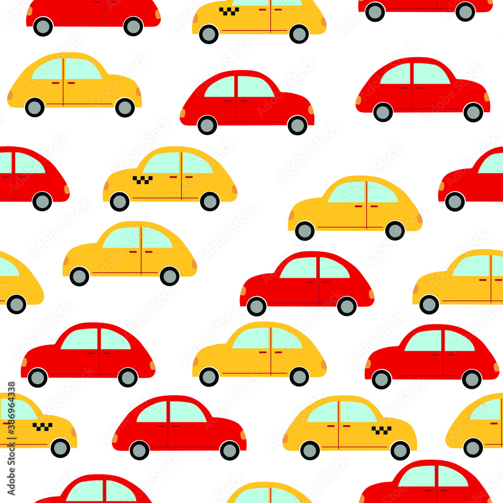 Vector seamless car pattern