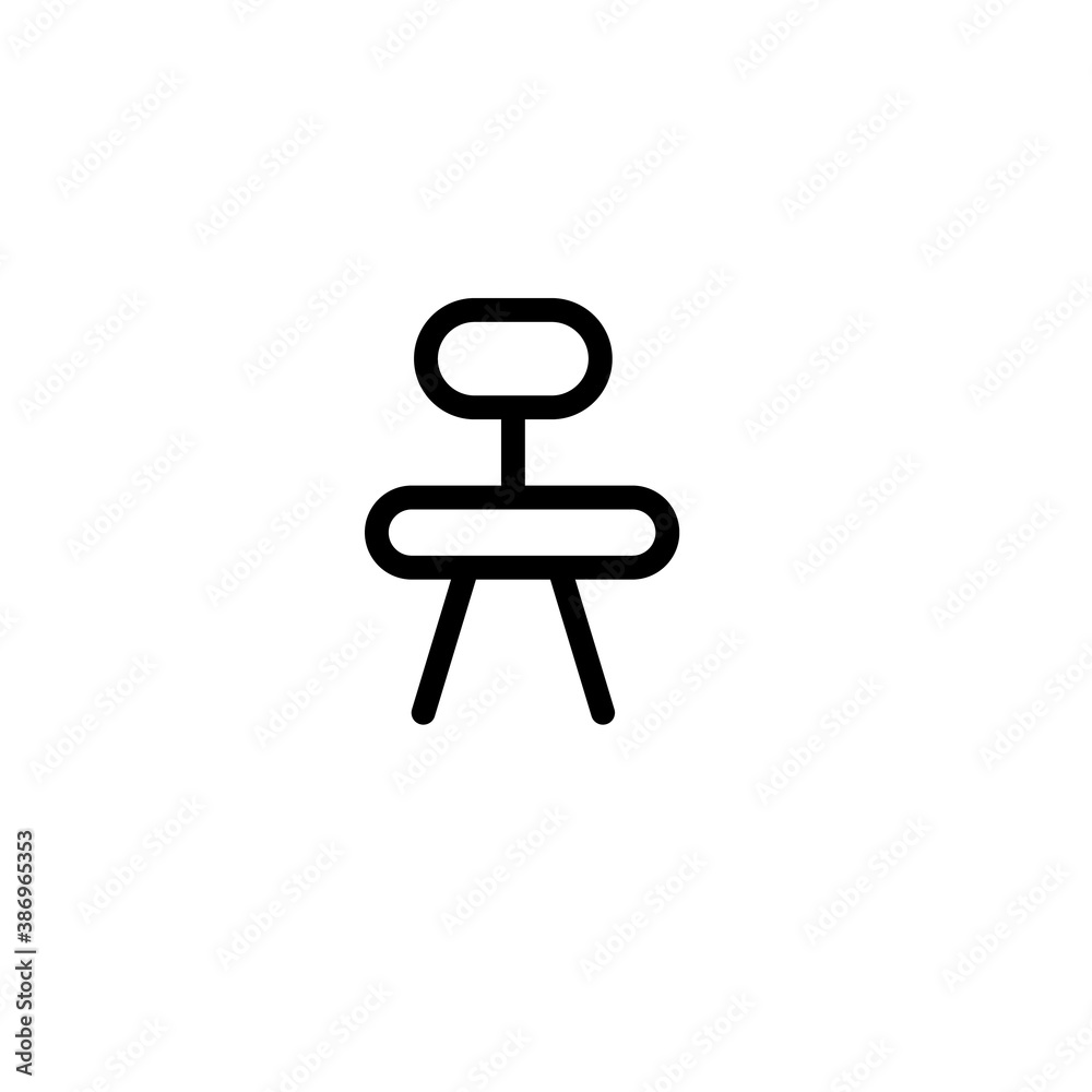 Chair, unique icon illustration, simple design vector template line Chair, unique icon illustration, simple design vector template line