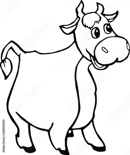 cow cartoon isolated on white