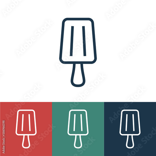 Linear vector icon with ice lolly