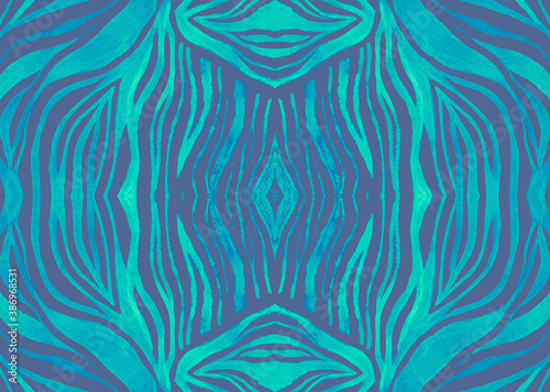 Seamless Animal Texture. Watercolor Wildlife 