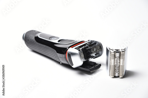 Canvas Print Electric shaver man skin care equipment