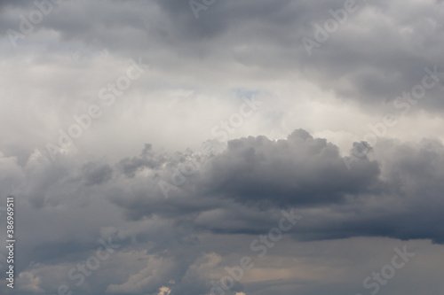 Gloomy sky with heavy clouds.