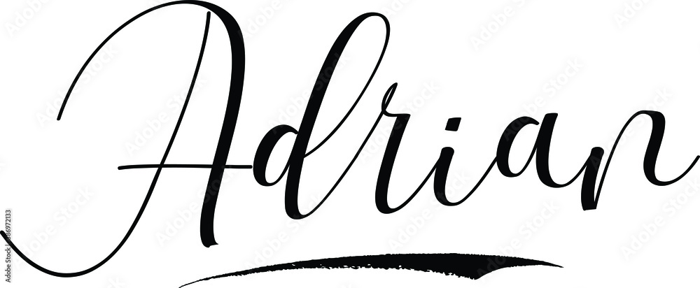 The Name Adrian In Cursive
