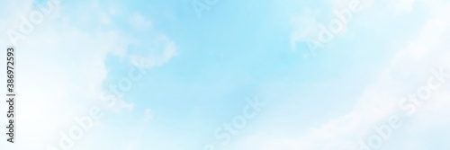 Blue sky with white cloud. The summer heaven is colorful clearing day Good weather and beautiful nature in the morning.