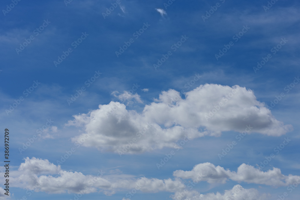 Beautiful blue sky and clouds with copy space