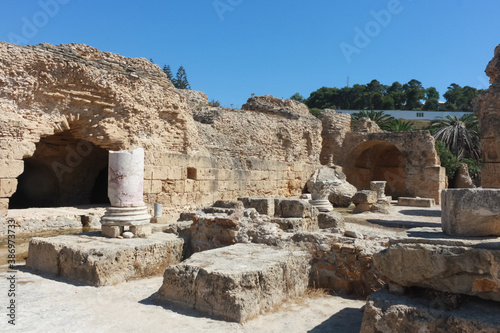 The ruins of the baths of Antonius Pius in Carthage