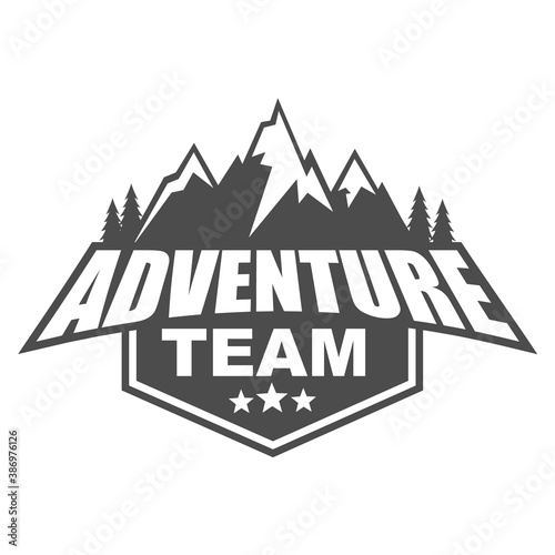 Vector logo, badge, symbol, icon template design with Adventure Theme
