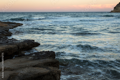 Dusk at Andalusia's largest coastal protected area, Cabo de Gata-Níjar Natural Park in the southeastern corner of Spain