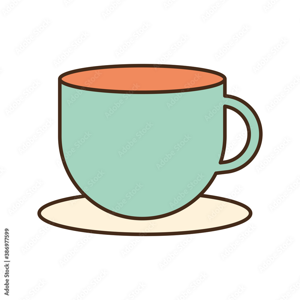 tea cup line and fill style icon vector design tea cup line and fill style icon vector design
