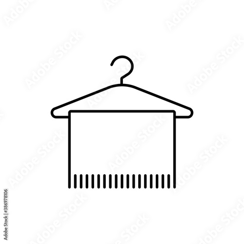 towel icon element of bathhouse icon for mobile concept and web apps. Thin line towel icon can be used for web and mobile. Premium icon on white background