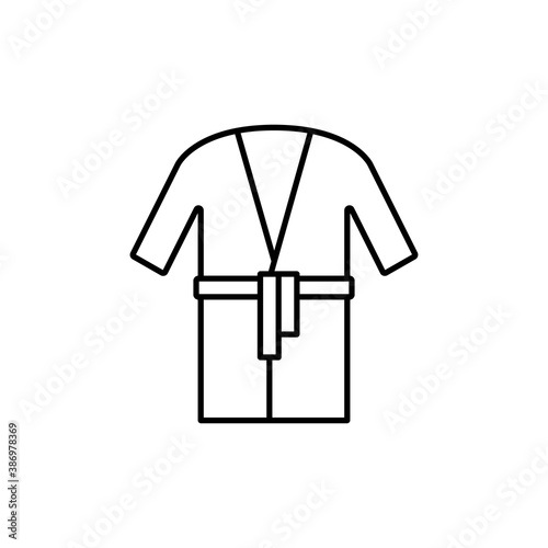 bathrobe icon element of bathhouse icon for mobile concept and web apps. Thin line bathrobe icon can be used for web and mobile. Premium icon on white background