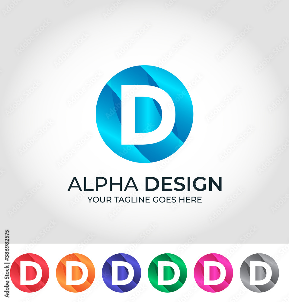 D Alphabet Creative Logo Design Concept