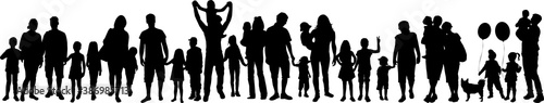 Family of silhouettes. Conceptual illustration.