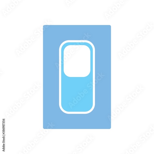 Light Switch Flat Icon Color Design Vector Template Illustration