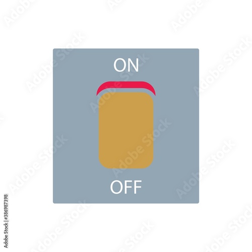 Light Switch Flat Icon Color Design Vector Template Illustration