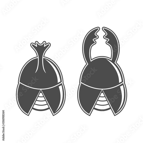 Vector logo, badge, symbol, icon template design with Beetle Theme
