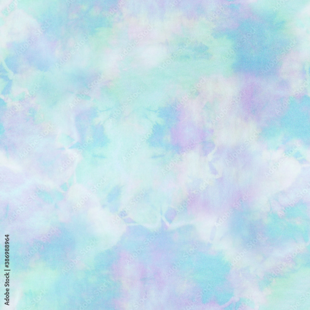 Faded Blue and Lilac Tie Dye Pattern 