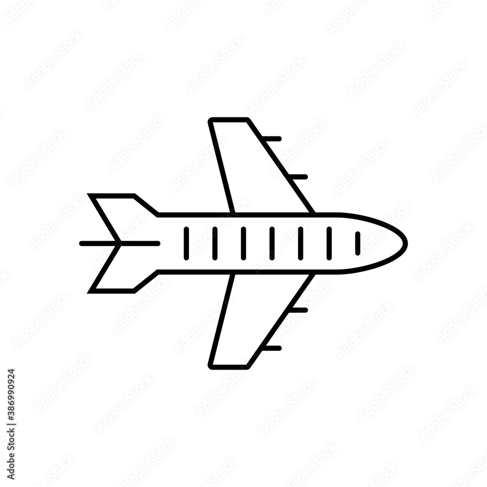 plane icon element of logistics icon for mobile concept and web apps. Thin line plane icon can be used for web and mobile. Premium icon on white background