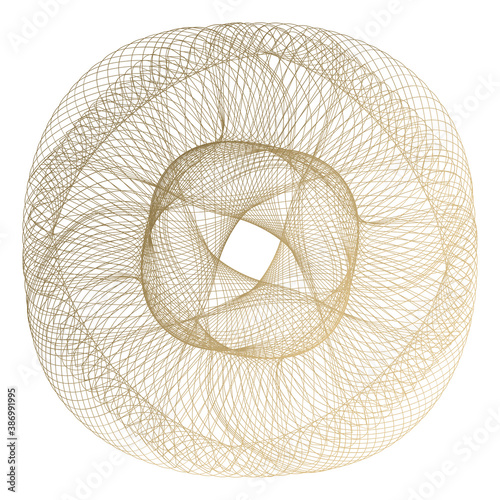 Vector Guilloche elements for certificate or diploma and currency design