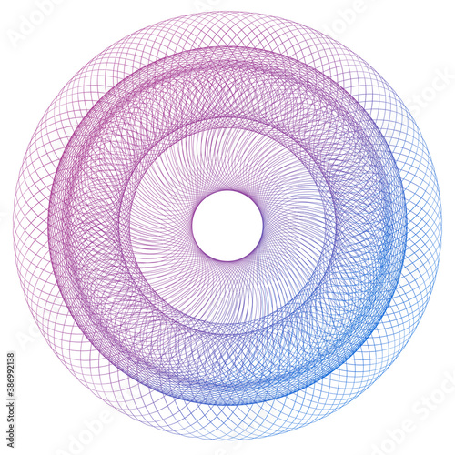 Vector Guilloche elements for certificate or diploma and currency design