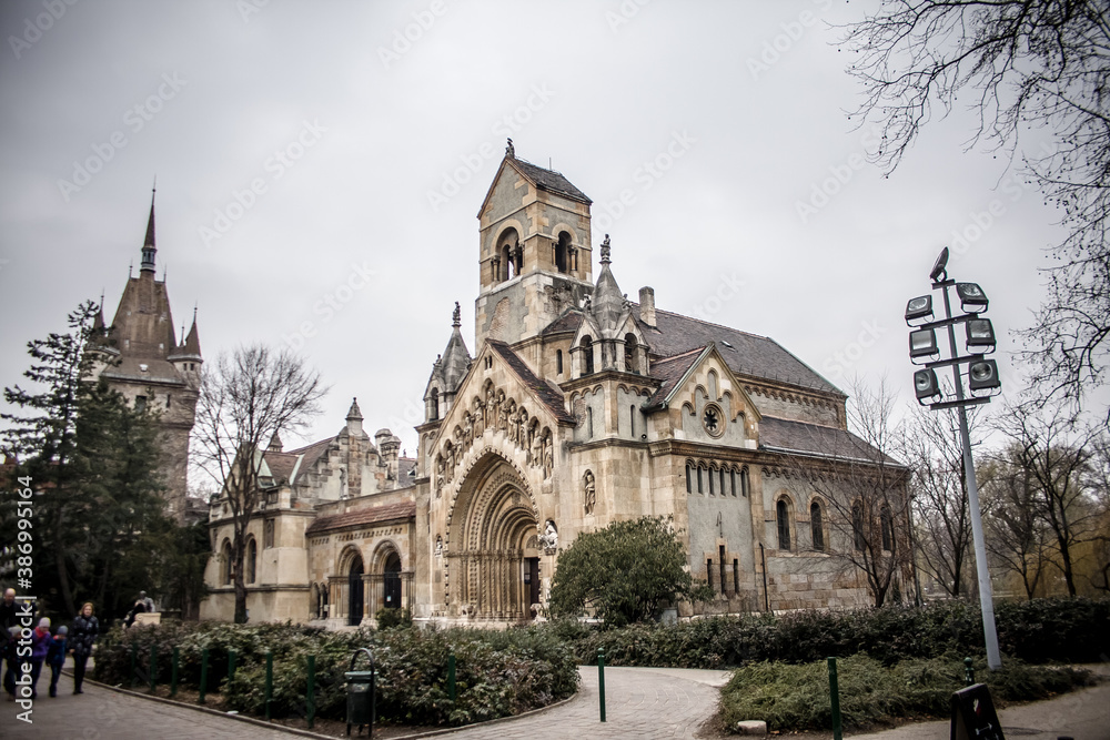 Obraz premium Church of Jak in City Park, Budapest / Hungary