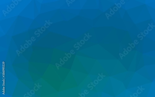 Light Blue, Green vector abstract polygonal texture. © Dmitry