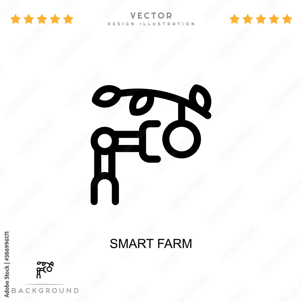 Smart Icon Rural Smart farm icon. Simple element from digital disruption collection ...
