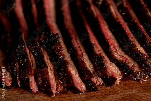 Texas brisket. Grilled meat, barbecue