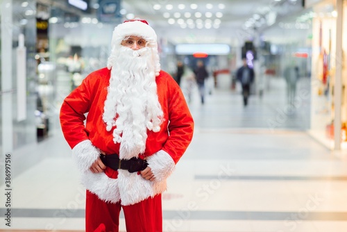 santa claus in the lobby of the mall
