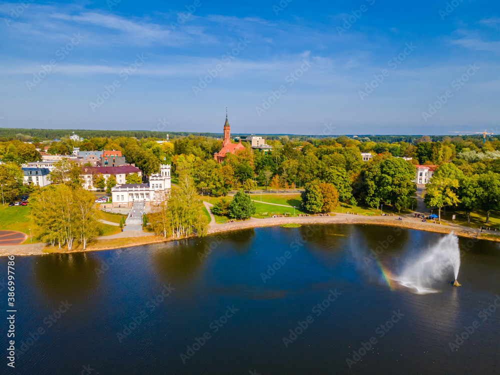 Aerial view of Lithuanian resort Druskininkai