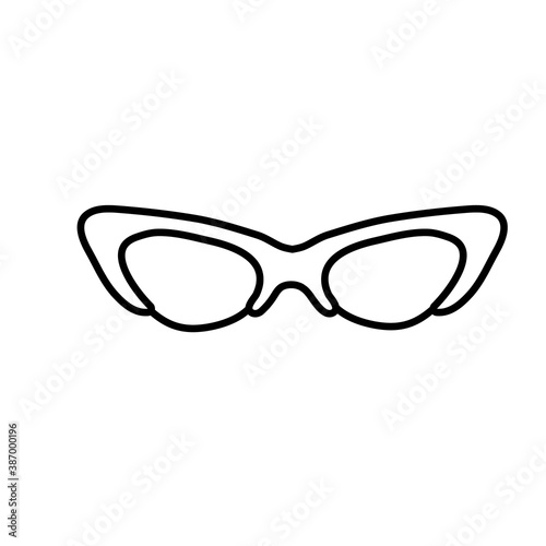 eyeglasses pop art line style icon