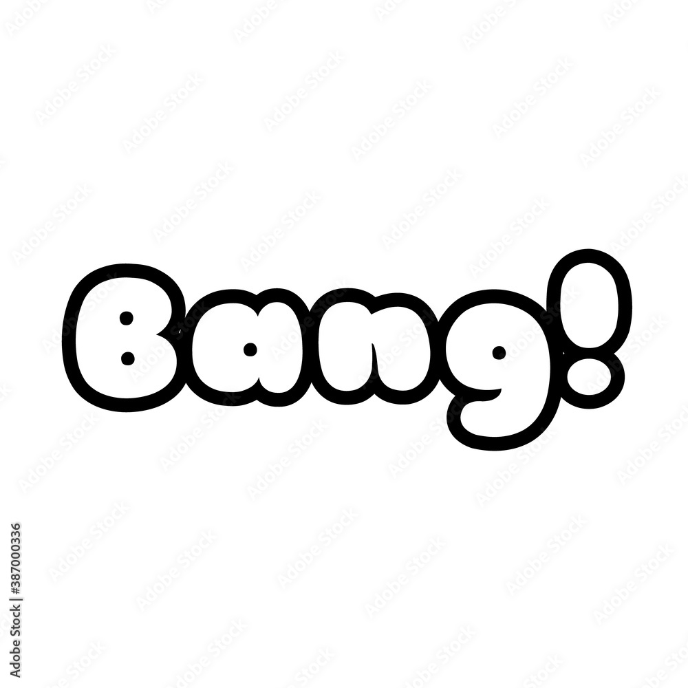 bang word pop art line style icon bang word pop art line style icon