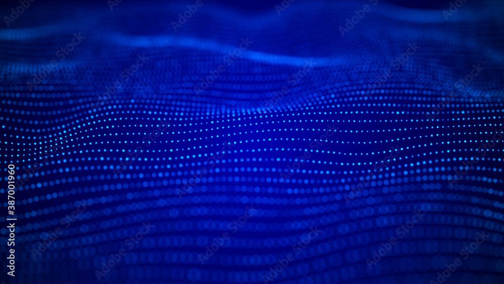 Abstract digital background. Space filled with polygons and dots. 3D rendering.. Abstract digital background. Space filled with polygons and dots. 3D rendering..