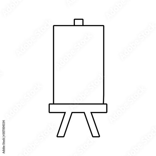 blank canvas in wooden isolated icon