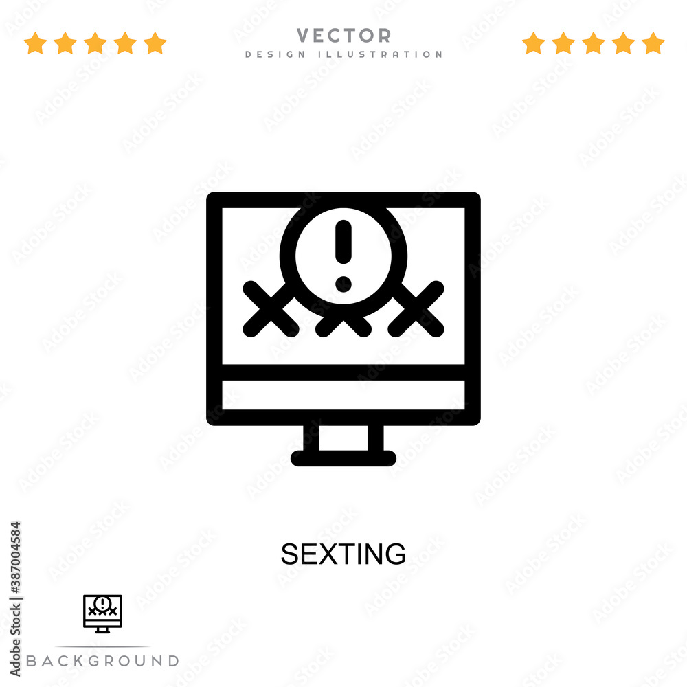 Sexting icon Simple element from digital disruption collection Line Sexting icon Simple element from digital disruption collection Line
