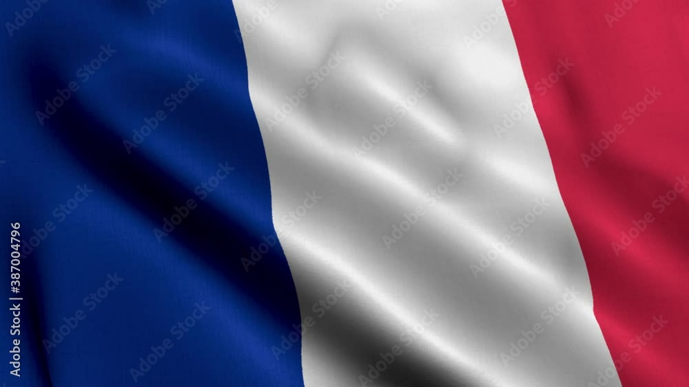 France Satin Flag. Waving Fabric Texture of the Flag of France, Real Texture Flag. Realistic Flag. Waving Flag of the France France Satin Flag. Waving Fabric Texture of the Flag of France, Real Texture Flag. Realistic Flag. Waving Flag of the France