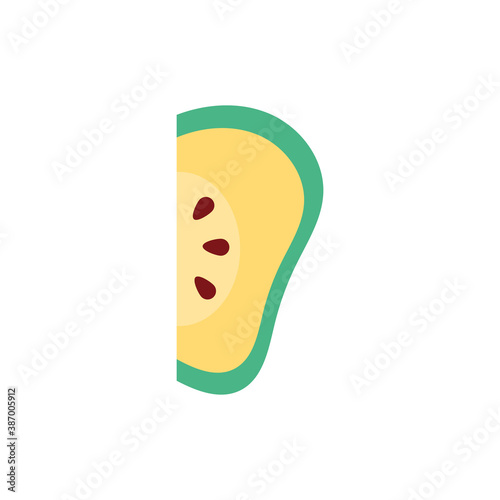 apple green portion fresh fruit nature icon